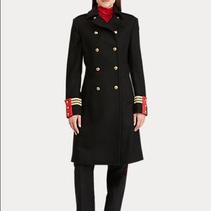 Ralph lauren wool blend officer's coat Clearance